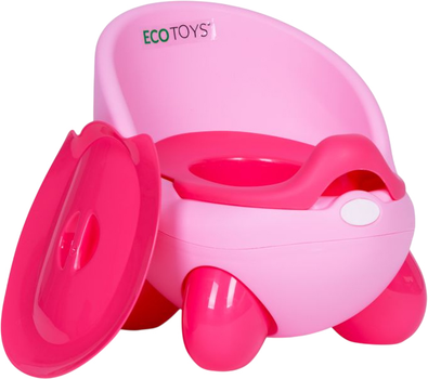 Nocnik dziecięcy EcoToys na nóżkach Różowy (5905817004485)