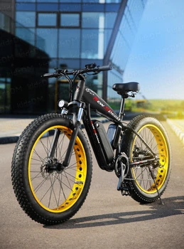 Електровелосипед з рамою гірський електрофетбайк 1000W 48V 13Ah фетбайк електро велосипед з великими широкими колесами fatbike електровелик для дорослих New Speed Чорний 66110 фетбайки велосипеди