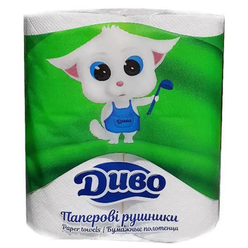 Бумажные полотенца Диво двухслойные, 2 рулона