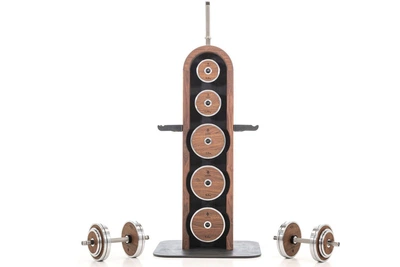 Стійка з гантелями та дисками NOHRD Classic Walnut