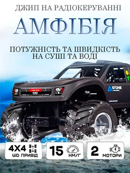 Машинка на пульте управления джип амфибия JJRC RC Car