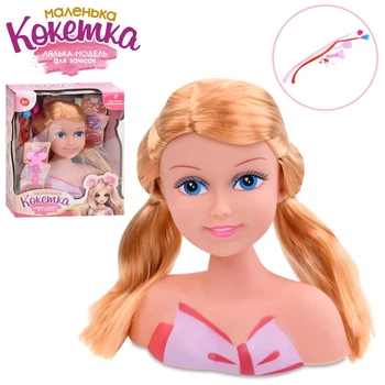 Кукла голова манекен для причесок и макияжа Limo Toy 913-P (1252)