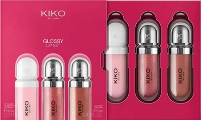 Набір блисків для губ Kiko Milano Glossy lip Set 3*6,5мл. (8059385015941)