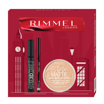 Набір Rimmel Туш для вій подовжуюча 8 мл + Матуюча пудра для обличчя 14 г + Олівець для очей 1.2 г (3616306379237)