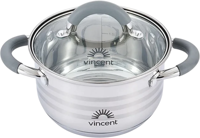 Кастрюля Vincent с силиконом на ручках 16 см 1.7 л (5018601439575)