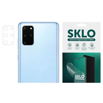 Защитная гидрогелевая пленка SKLO (на камеру) 4шт. для Samsung Galaxy J8 (2018) Прозрачный