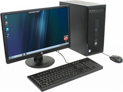 Б/У Компьютер в сборе, Intel Core i7 3770, 8 потоков, RAM 32 ГБ, HDD отсутствует, монитор 24"