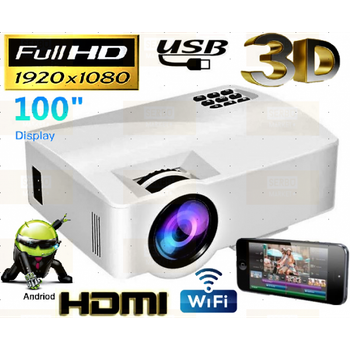 Проектор домашній міні портативний мультимедійний Full HD Led Projector A8 WIFI