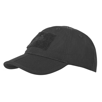 Бейсболка тактическая Helikon-Tex Folding cap Rip-Stop Black One size