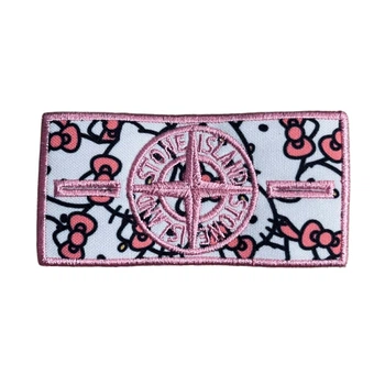 Патч Стон Айленд (Stone Island) Hello Kitty 2 Рожевий