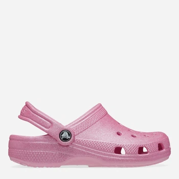 Дитячі крокси-сабо для дівчинки Crocs Classic Glitter Clog T PTG 206992-6XE 23-24 (C7) Pink Tweed Glitter (196265650712)