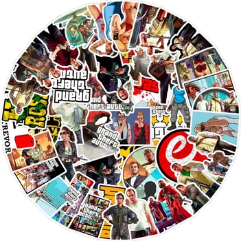 Набор виниловых наклеек ГТА 5 стикерпак GTA V стикеры 25 шт