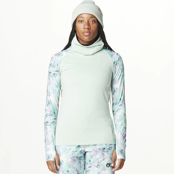 Флисовый пуловер Picture Organic Pagaya High W blurry water print-silt green L SWT152D