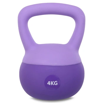Гиря м'яка SP-Sport SOFT KETTLEBELL FI-0122-4 4кг (верх-PVC+TPR, наповнювач-пісок, фіолетовий)