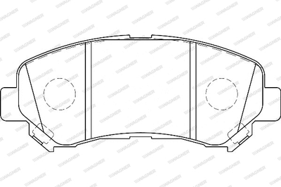 Комплект гальмівних колодок SUZUKI KIZASHI, NISSAN X-TRAIL, NISSAN JUKE, WAGNER (WBP24632A)
