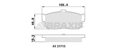 Комплект тормозных колодок NISSAN ALMERA, NISSAN MAXIMA, NISSAN PRIMERA, BRAXIS (AA0310)