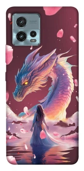 TPU чохол Demsky Girl and dragon для Motorola Moto G72