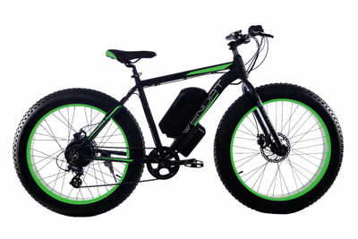 Електровелосипед Fatbike Wendat 48v 23Ah 1500W c гідравлічними гальмами чорно-зелений