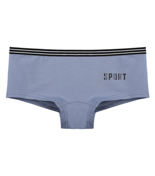 Подростковые трусы шортики для девочки с принтом SPORT - Donella - 5724B2 - 158-164 см - Джинсовый