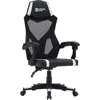Кресло для геймеров Canyon Flow MCH01 Mesh Black/White (CNE-MCH01W)