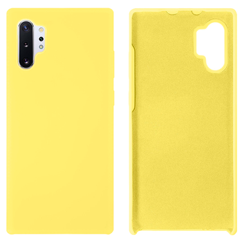 Чехол противоударный Silicone case защита камеры Kassel для Samsung Note 10 Plus (20) желтый Yellow