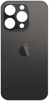 Задняя крышка iPhone 14 Pro Max черная Space Black с большими отверстиями под окошки камер Original PRC