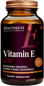 Suplement diety Doctor Life Vitamin E-400 268 mg 100 kapsułek (5906874819791)