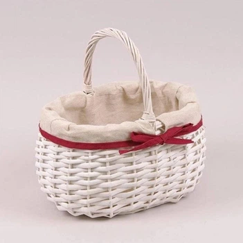 Корзина с тканью белая Flora 5469