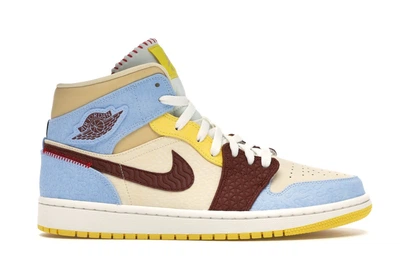 Кроссовки мужские Jordan 1 Mid Se Fearless Maison Chateau Rouge 45.5 Комбінований CU2803-200