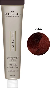 Крем-краска Brelil Colorianne Prestige №7/44 Ярко-медный блонд для стойкого окрашивания волос, 100 мл