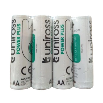 Батарейка щелочная алкалиновая Uniross Power Plus LR6 AA 1.5V White-Green (4 шт)