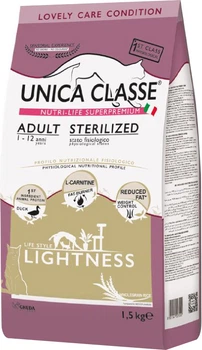 Сухий корм Gheda Unica Classe Adult Sterilized Lightness Dry для дорослих, стер. котів качка 1.5 кг (GDA00722)