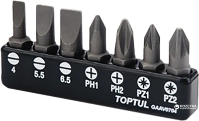 Набор бит Toptul 1/4" 7 предметов (GAAV0704)