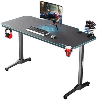 Ігровий комп'ютерний стіл ULTRADESK FRAG Blue 140X66 см + підкладка