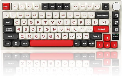 Клавиатура беспроводная AJAZZ Ak820 Pro 75% Gift switch Бело-красная