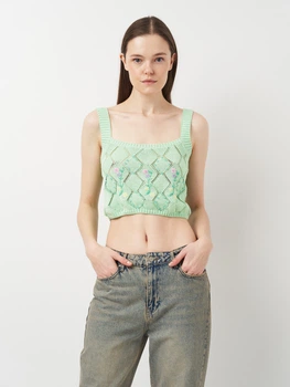 Футболка жіноча Zara 1957/165 L Зелена (01957016526040)