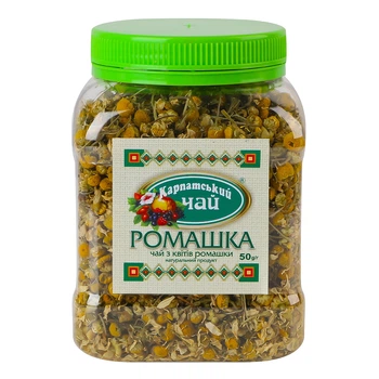 Чай травяной Карпатский чай Ромашка в пластиковой банке 50 г (4820024212120)