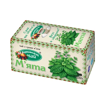 Чай травяной Карпатский чай Мята 20 пакетиков (4820024210041)