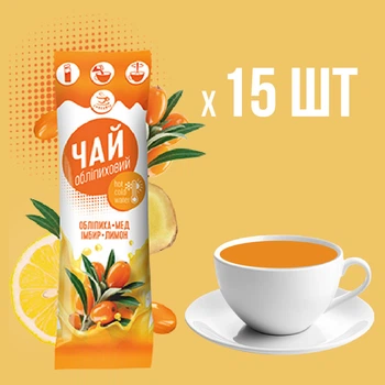 Концентрат напою рідкий Смакуйте «Чай обліпиховий» (40г)/15 шт (4820195150290)