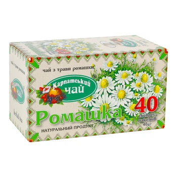 Чай травяной Карпатский чай Ромашка 40 пакетиков (4820024213448)