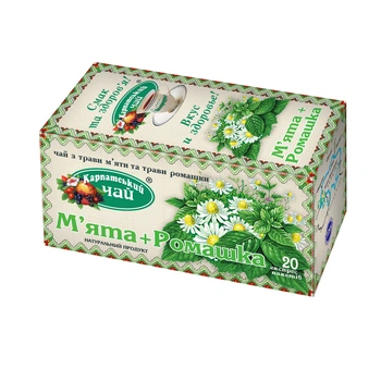 Чай травяной Карпатский чай Мята-Ромашка 20 пакетиков (4820024212946)