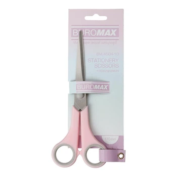 Ножницы канцелярские Buromax Pastel 170 мм розовые (BM.4504-10)