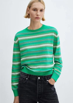 Свитер женский MANGO 67005760 Пастельно-зеленый XXS KL0523