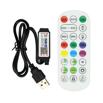 Контролер USB 2.4G для RGB стрічок 5V з Bluetooth додатком duoCo Strip та радіо-пультом 24 кнопки