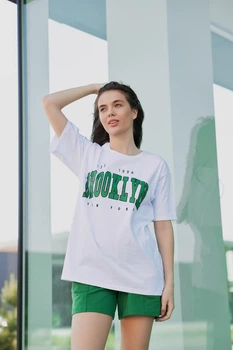 Футболка женская UMON oversize "Brooklyn" XXL белая (М130.4)