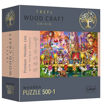 Пазли фігурні з дерева Trefl Wood craft Чарівний світ (500+1 елм.) 20156 (Trefl)