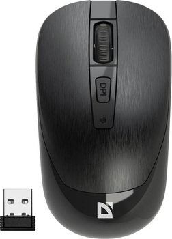 Компьютерная мышь Defender Wave MM-995, USB, оптический (датчик Pixart 3065), 1600 DPI, 3 кнопки, 1xAA Black