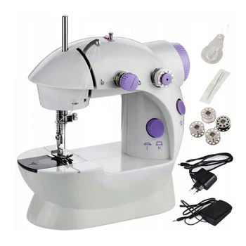 Мини швейная машинка со столом, Mini Sewing SM202A / Портативная машинка для шитья / Швейная мини машинка