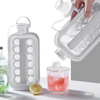 Силіконова форма для льоду ICE CUBE TRAY на 17 кульок / Складна пляшка - льодівниця / Форма для льоду