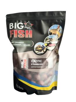 Бойл вареный Big Fish Baits Exotic Strawberry 24 мм (клубника),БФБес001